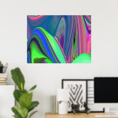 Summerfeeling , Abstrakt 3D Rainbowart Poster (Heimbüro)