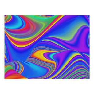 Summerfeeling , Abstrakt 3D Rainbowart Poster