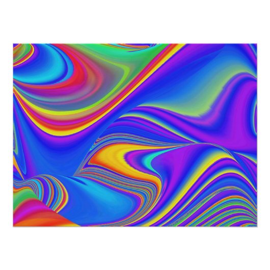 Summerfeeling , Abstrakt 3D Rainbowart Poster (Vorderseite)