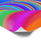 Summerfeeling , Abstrakt 3D Rainbowart Poster (Ecke)