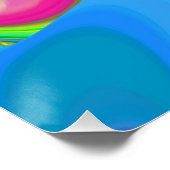 Summerfeeling , Abstrakt 3D Rainbowart Poster (Ecke)