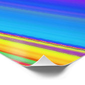 Summerfeeling , Abstrakt 3D Rainbowart Poster (Ecke)