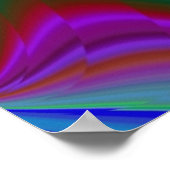 Summerfeeling , Abstrakt 3D Rainbowart Poster (Ecke)
