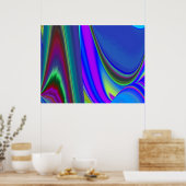 Summerfeeling , Abstrakt 3D Rainbowart Poster (Küche)