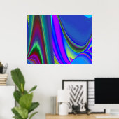Summerfeeling , Abstrakt 3D Rainbowart Poster (Heimbüro)