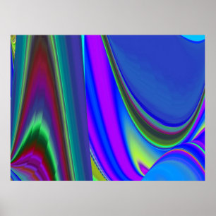 Summerfeeling , Abstrakt 3D Rainbowart Poster