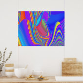 Summerfeeling , Abstrakt 3D Rainbowart Poster (Küche)