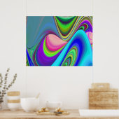 Summerfeeling , Abstrakt 3D Rainbowart Poster (Küche)