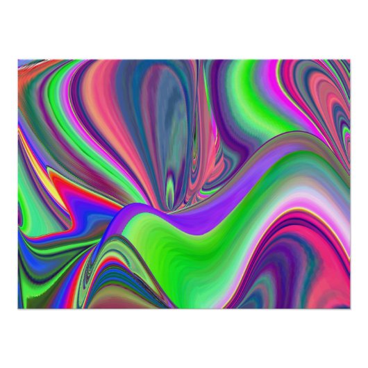 Summerfeeling , Abstrakt 3D Rainbowart Poster (Vorderseite)