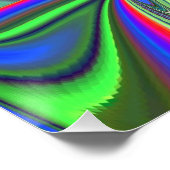 Summerfeeling , Abstrakt 3D Rainbowart Poster (Ecke)