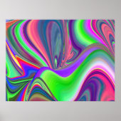 Summerfeeling , Abstrakt 3D Rainbowart Poster (Vorne)