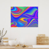 Summerfeeling , Abstrakt 3D Rainbowart Poster (Küche)
