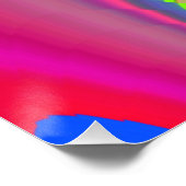 Summerfeeling , Abstrakt 3D Rainbowart Poster (Ecke)