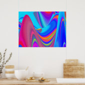Summerfeeling , Abstrakt 3D Rainbowart Poster (Küche)