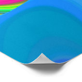 Summerfeeling , Abstrakt 3D Rainbowart Poster (Ecke)