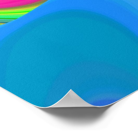 Summerfeeling , Abstrakt 3D Rainbowart Poster (Ecke)