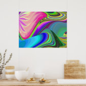 Summerfeeling , Abstrakt 3D Rainbowart Poster (Küche)