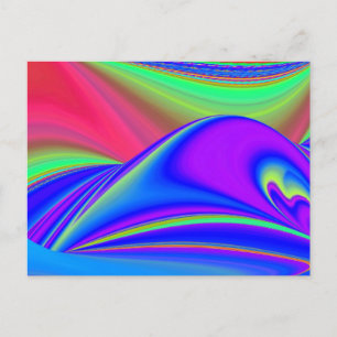 Summerfeeling , Abstrakt 3D Rainbowart Postkarte