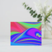 Summerfeeling , Abstrakt 3D Rainbowart Postkarte (Stehend Vorderseite)