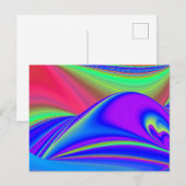 Summerfeeling , Abstrakt 3D Rainbowart Postkarte (Vorne/Hinten)