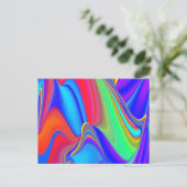 Summerfeeling , Abstrakt 3D Rainbowart Postkarte (Stehend Vorderseite)