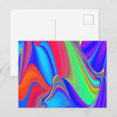 Summerfeeling , Abstrakt 3D Rainbowart Postkarte (Vorne/Hinten)