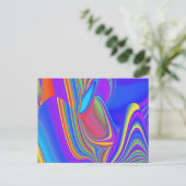 Summerfeeling , Abstrakt 3D Rainbowart Postkarte (Stehend Vorderseite)
