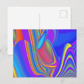 Summerfeeling , Abstrakt 3D Rainbowart Postkarte (Vorne/Hinten)