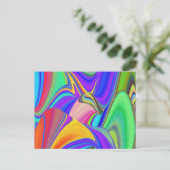 Summerfeeling , Abstrakt 3D Rainbowart Postkarte (Stehend Vorderseite)