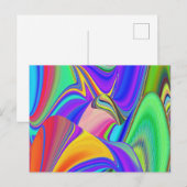 Summerfeeling , Abstrakt 3D Rainbowart Postkarte (Vorne/Hinten)