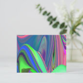 Summerfeeling , Abstrakt 3D Rainbowart Postkarte (Stehend Vorderseite)
