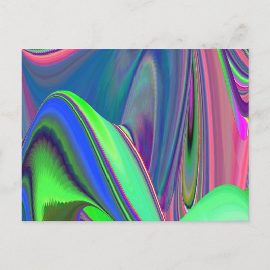 Summerfeeling , Abstrakt 3D Rainbowart Postkarte (Vorderseite)