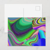 Summerfeeling , Abstrakt 3D Rainbowart Postkarte (Vorne/Hinten)