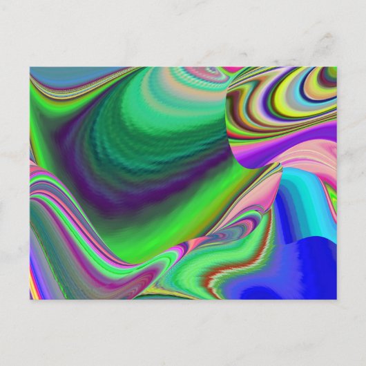 Summerfeeling , Abstrakt 3D Rainbowart Postkarte (Vorderseite)