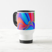 Summerfeeling , Abstrakt 3D Rainbowart Reisebecher (Vorderseite Links)