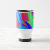 Summerfeeling , Abstrakt 3D Rainbowart Reisebecher (Mittel)