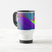 Summerfeeling , Abstrakt 3D Rainbowart Reisebecher (Vorderseite Links)