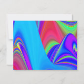 Summerfeeling , Abstrakt 3D Rainbowart RSVP Karte (Vorderseite)