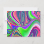Summerfeeling , Abstrakt 3D Rainbowart RSVP Karte (Vorderseite)