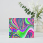 Summerfeeling , Abstrakt 3D Rainbowart RSVP Karte (Stehend Vorderseite)