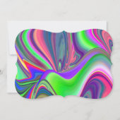 Summerfeeling , Abstrakt 3D Rainbowart Save The Date (Vorderseite)