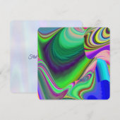 Summerfeeling , Abstrakt 3D Rainbowart Save The Date (Vorne/Hinten)
