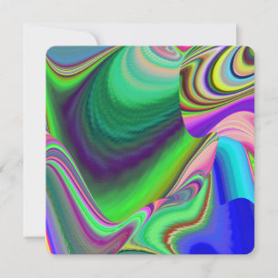 Summerfeeling , Abstrakt 3D Rainbowart Save The Date
