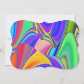Summerfeeling , Abstrakt 3D Rainbowart Save The Date (Vorderseite)