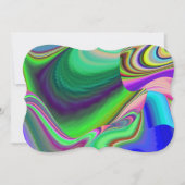 Summerfeeling , Abstrakt 3D Rainbowart Save The Date (Vorderseite)