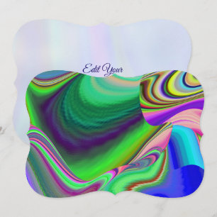Summerfeeling , Abstrakt 3D Rainbowart Save The Date