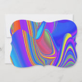 Summerfeeling , Abstrakt 3D Rainbowart Save The Date (Vorderseite)