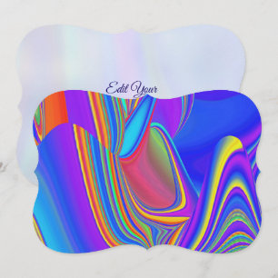 Summerfeeling , Abstrakt 3D Rainbowart Save The Date
