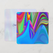 Summerfeeling , Abstrakt 3D Rainbowart Save The Date (Vorne/Hinten)