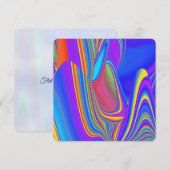 Summerfeeling , Abstrakt 3D Rainbowart Save The Date (Vorne/Hinten)